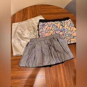 Mini Skirt Trio - Silver, Multicolor, Gray